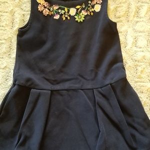 Navy blue crew cut dress